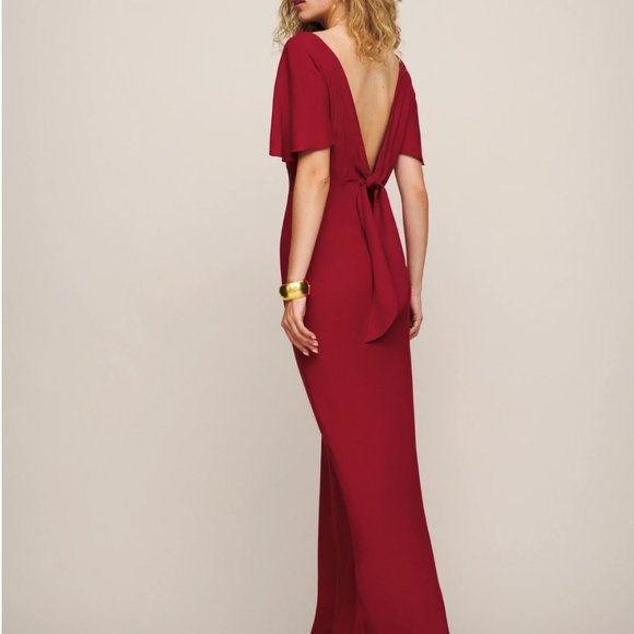 NEW Reformation Lassie Maxi Dress - Sangre Red - Picture 2 of 9